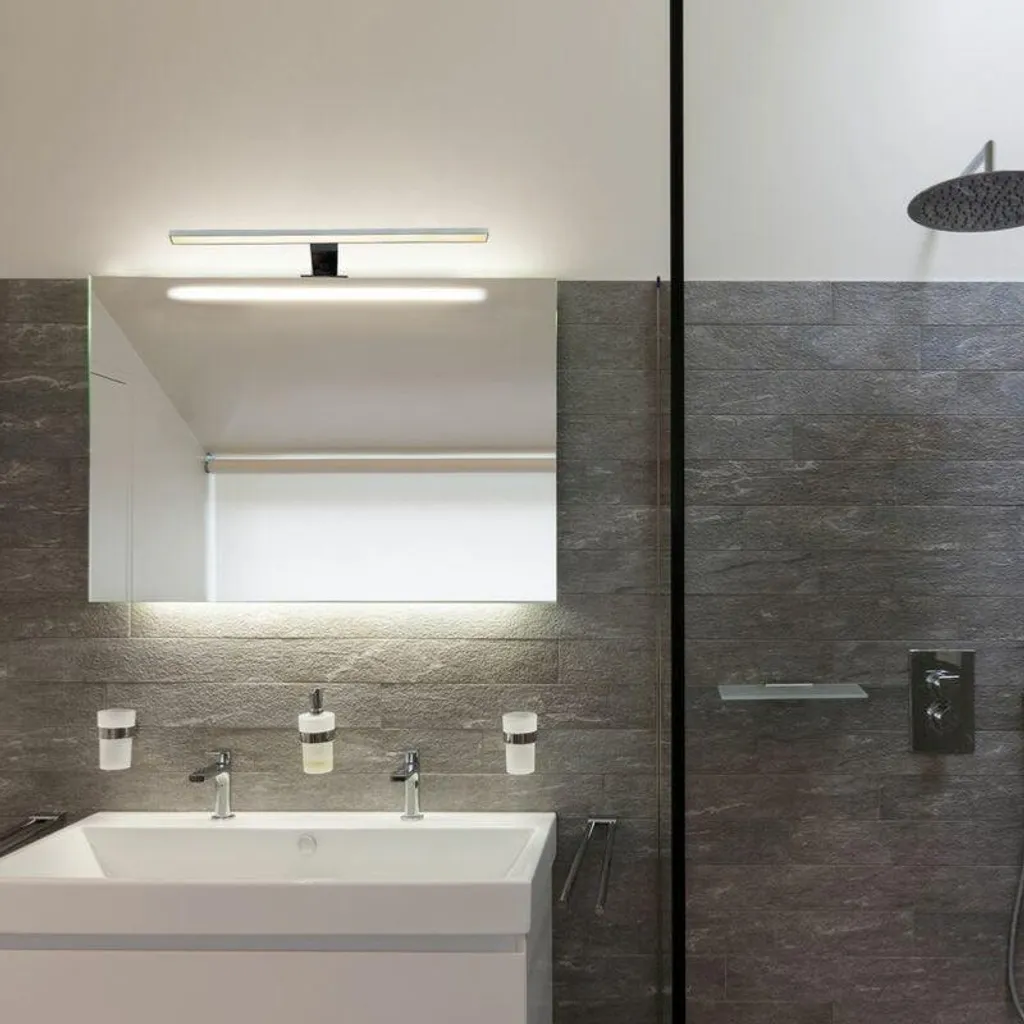 Éclairage Miroir Salle de Bain LED 9W Chrome - Applique Murale IP44