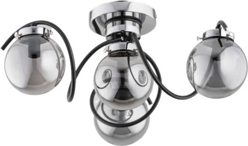Luminaire de plafond pour grande chambre ou séjour, plafonnier 4 feux