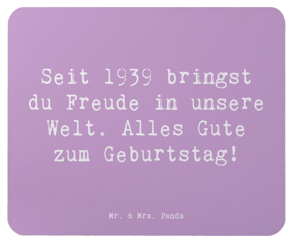 Mr. & Mrs. Panda Mouse Pad Spruch 1939 Geburtstag Freude - Lavendeltraum - Geschenk, Geburtstagsspruch, pc mauspad, besondere Geschenke, Nostalgie,...