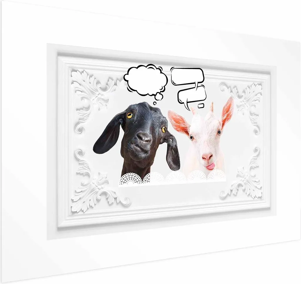 Poster Capra Divertente 90x60 Senza Cornice - Regalo Originale Casa
