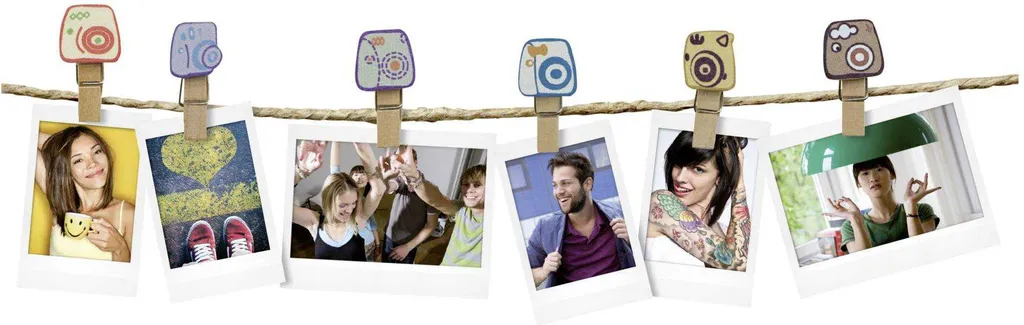 Fujifilm Instax Photo Clips Wood - Kit 10 Supporti Fotocamera