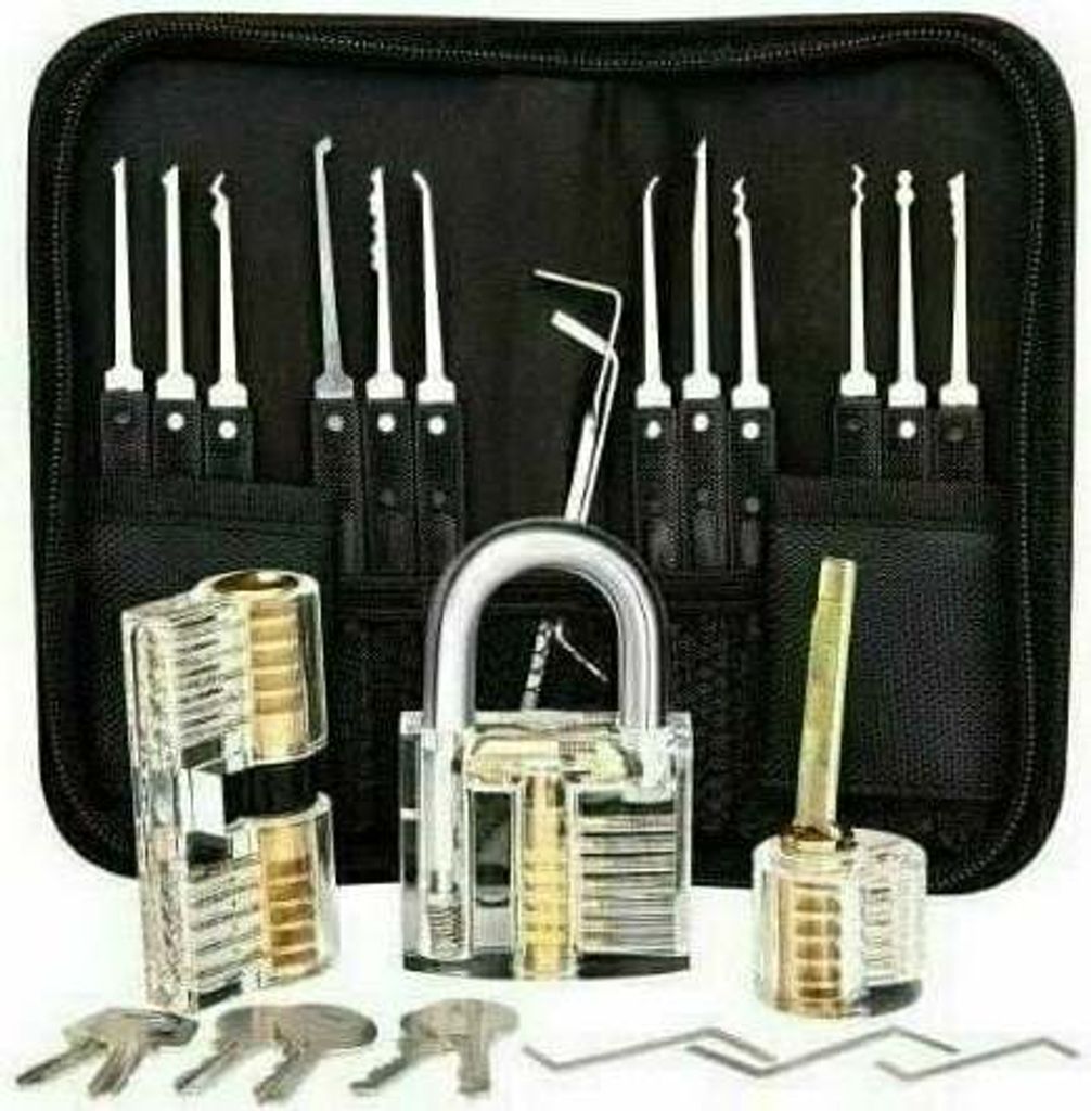 Professionelles Schlossknacker-Set, 26 Passwortsignatur-Sets mit 3 transparenten Vorhängeschloss-Sets