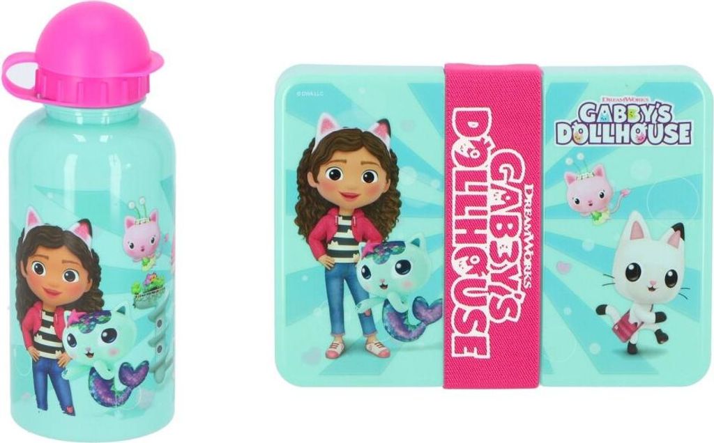 Gabby's Dollhouse Kombiniertes Lunchbox- und Trinkflaschen-Set für unterwegs