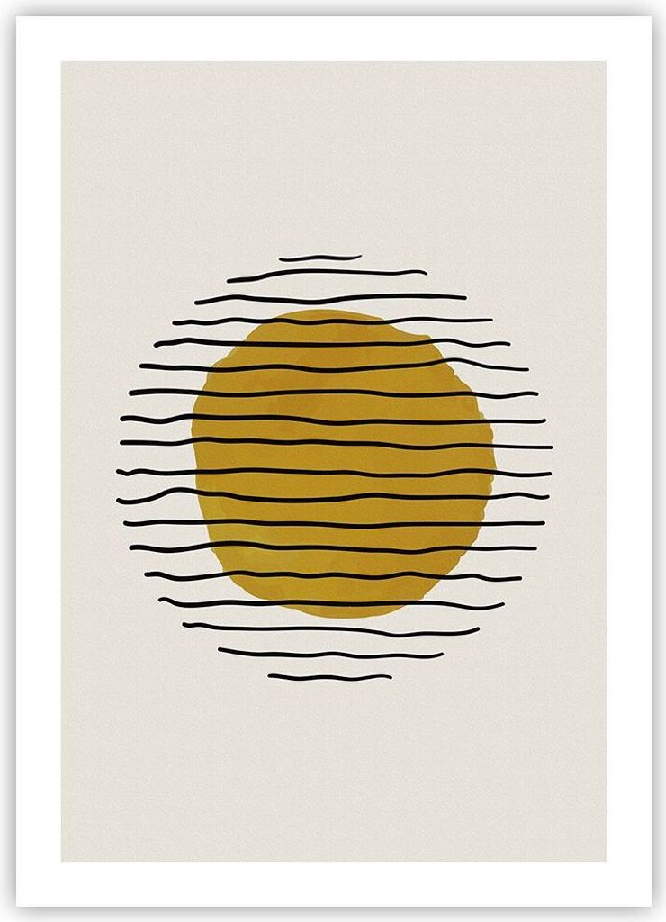 Poster - Poster ohne Rahmen - Modern Piece Linear - 50x70 cm - Wand Bild - Wanddeko - Wandbilder - Kunstposter - Wandposter - Bilder - Kunstdruck -...