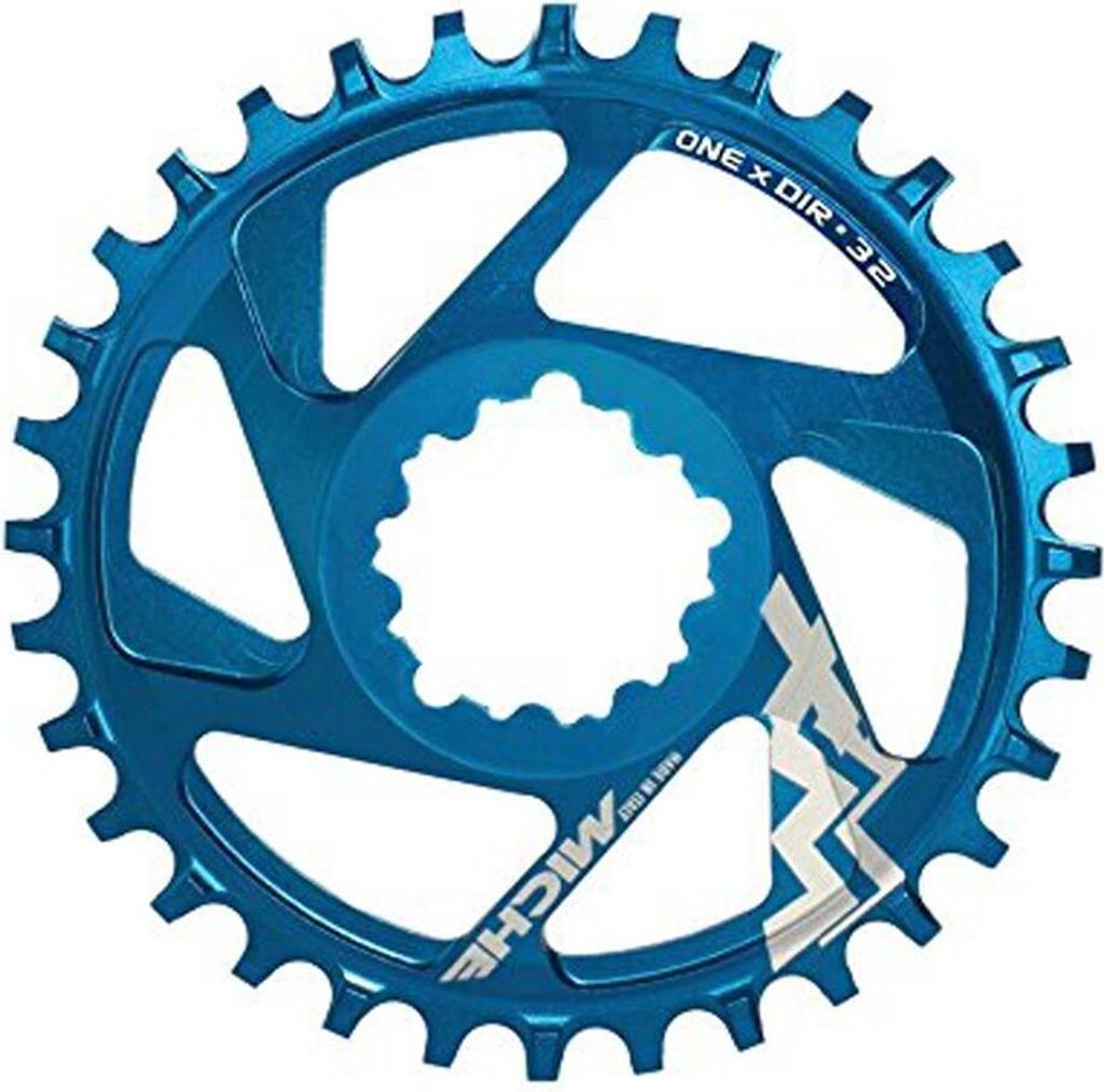 Kettenblatt Miche MTB XM SR One x Dir 6mm Offset 32 Zähne, 11-fach, blau (1 Stück)