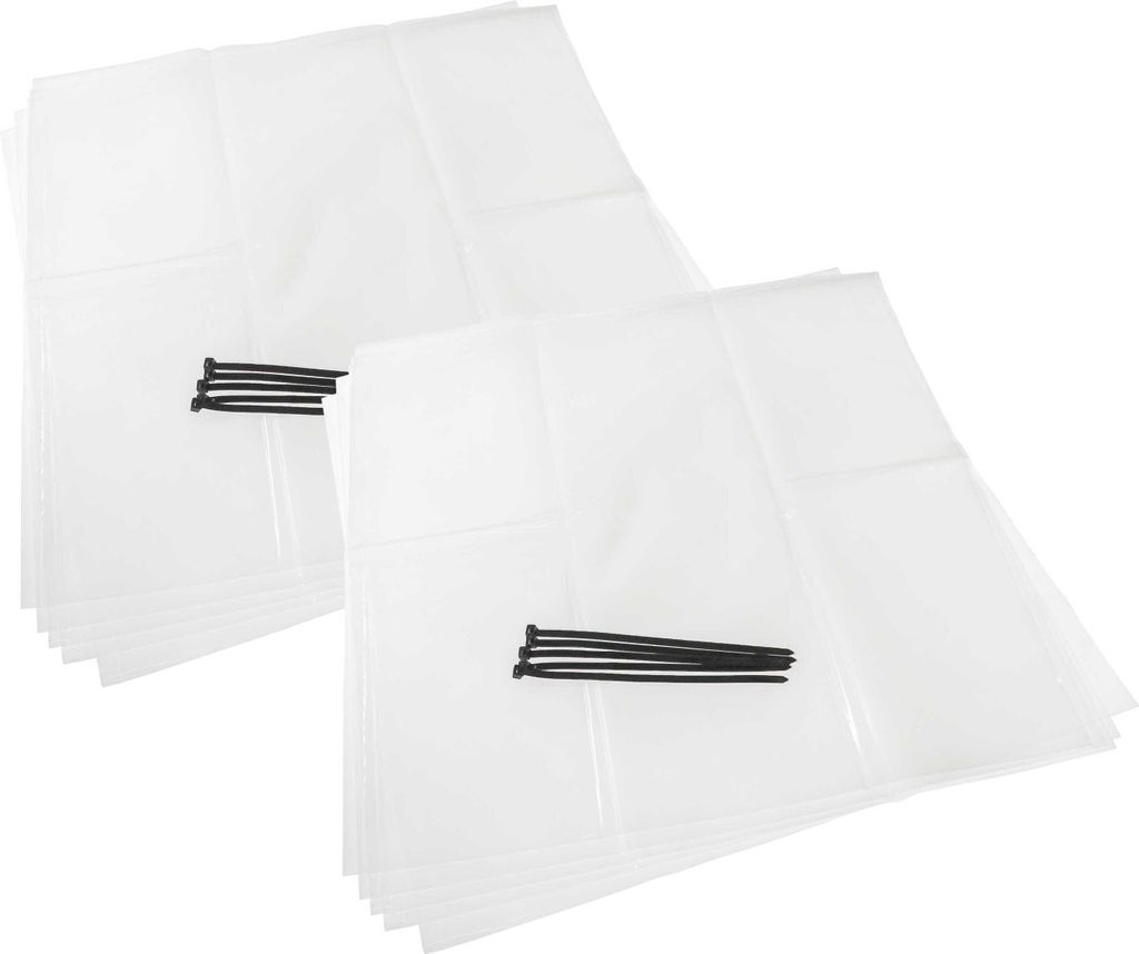 vhbw 10x Spänefangsack kompatibel mit Festool VAB-20 Späneabsauganlage, Rohluftentstauber - Polyethylen-Staubbeutel Set, Transparent