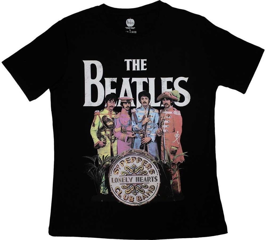 The Beatles - "Sgt Pepper" T-Shirt für Damen RO10348 (S) (Schwarz)