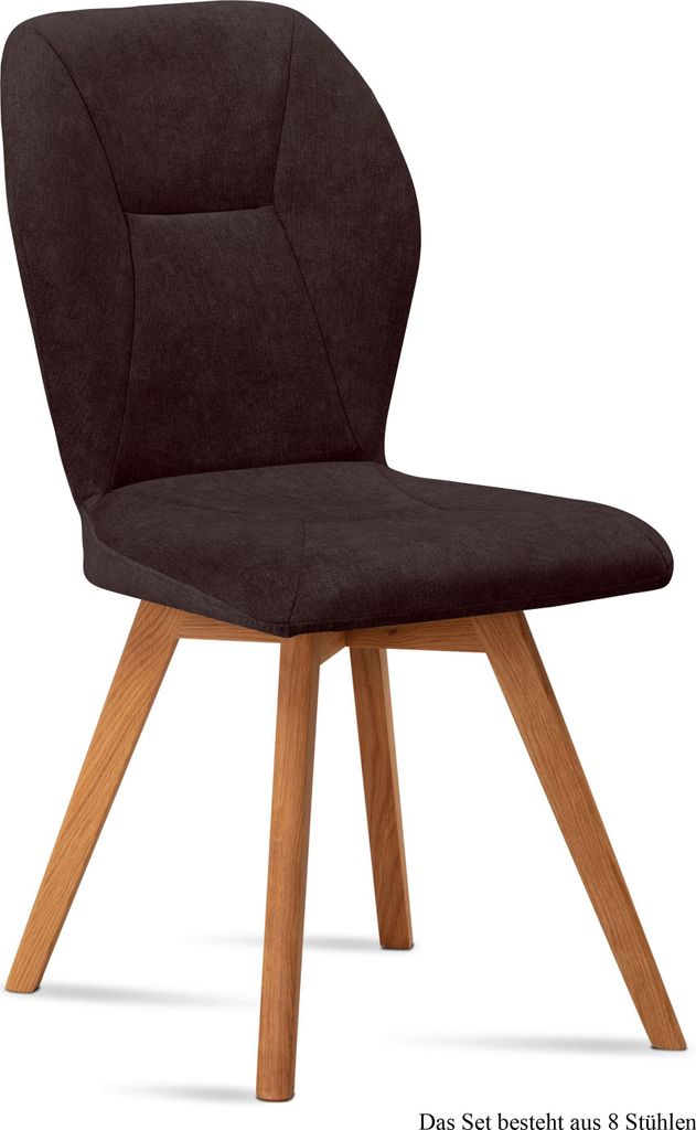 Esszimmerstuhl (8er-Set) Donia 51x92x60 Eiche geölt/Espresso