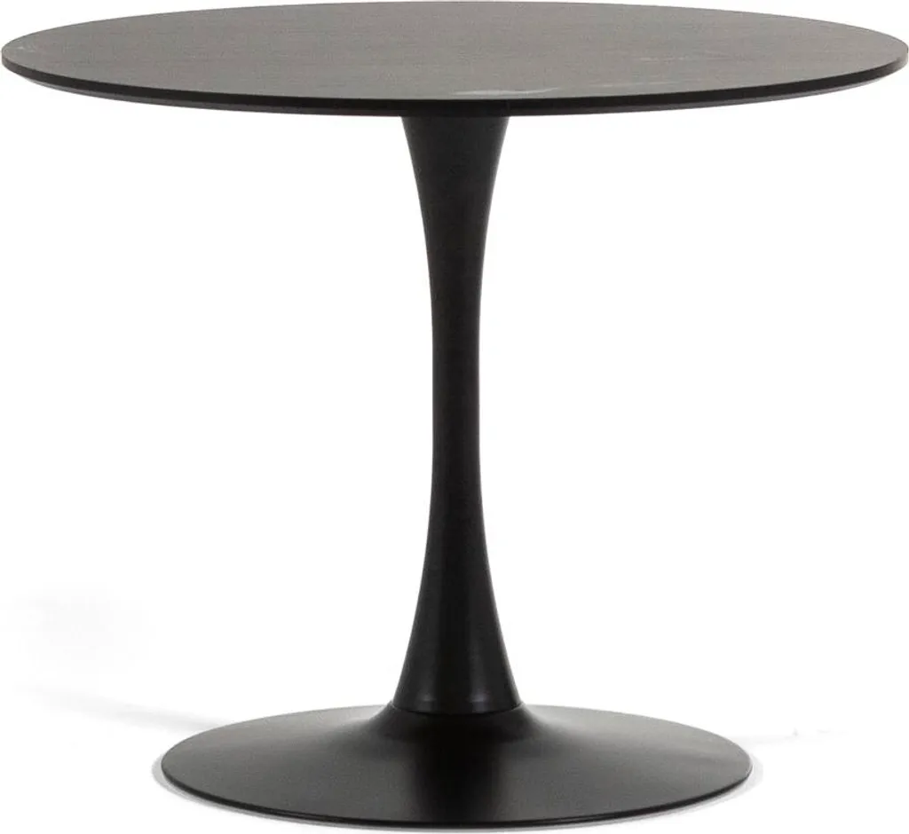 Table ronde gain de place 4 personnes avec pied central anti-gêne