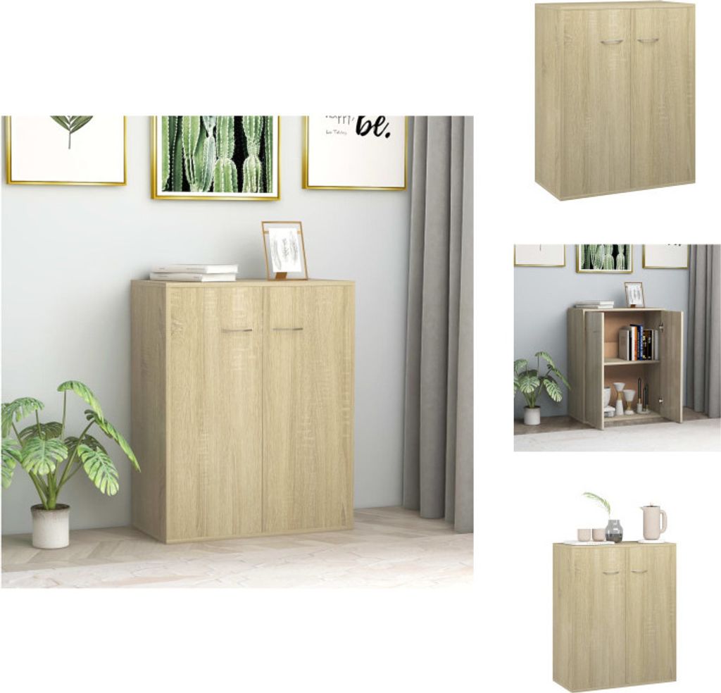 vidaXL Sideboard Sonoma-Eiche 60x30x75 cm Holzwerkstoff - Sideboards
