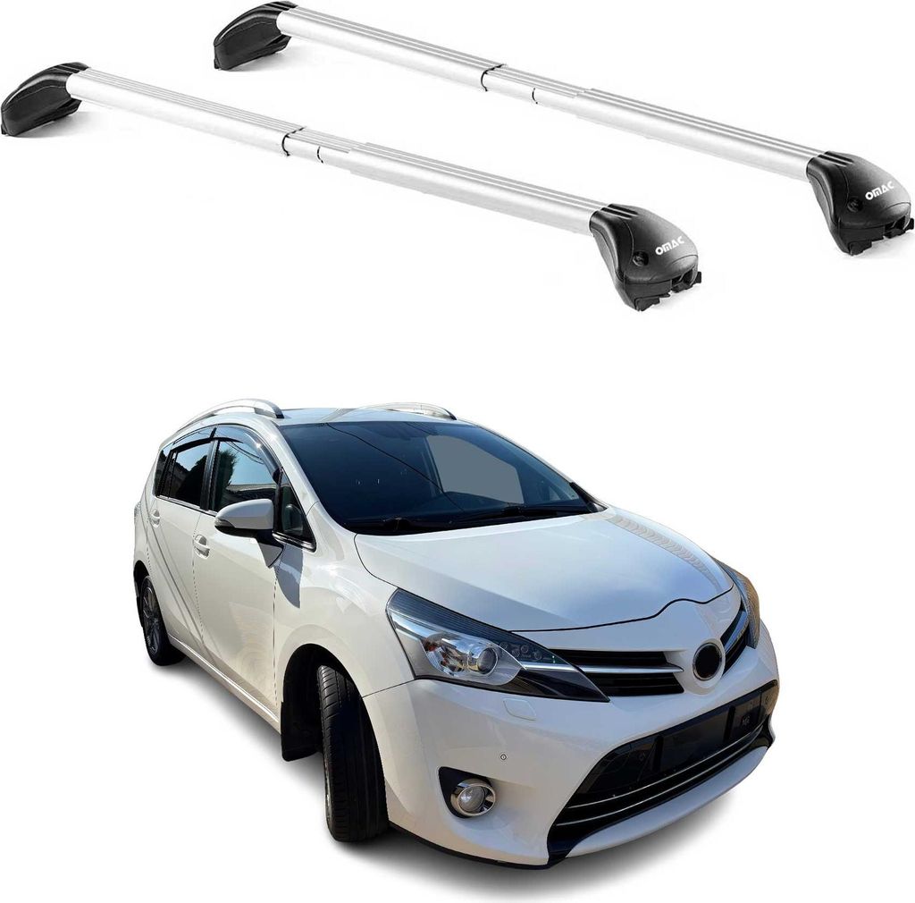 Dachträger Grundtäger für Toyota Verso 2009-2018 5 tür 100kg Alu Silber 2x ABE