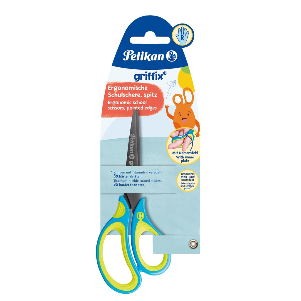 Pelikan Schere griffix SC1BRS  blau Rechtsh.   1er Blister Immagine del prodotto 