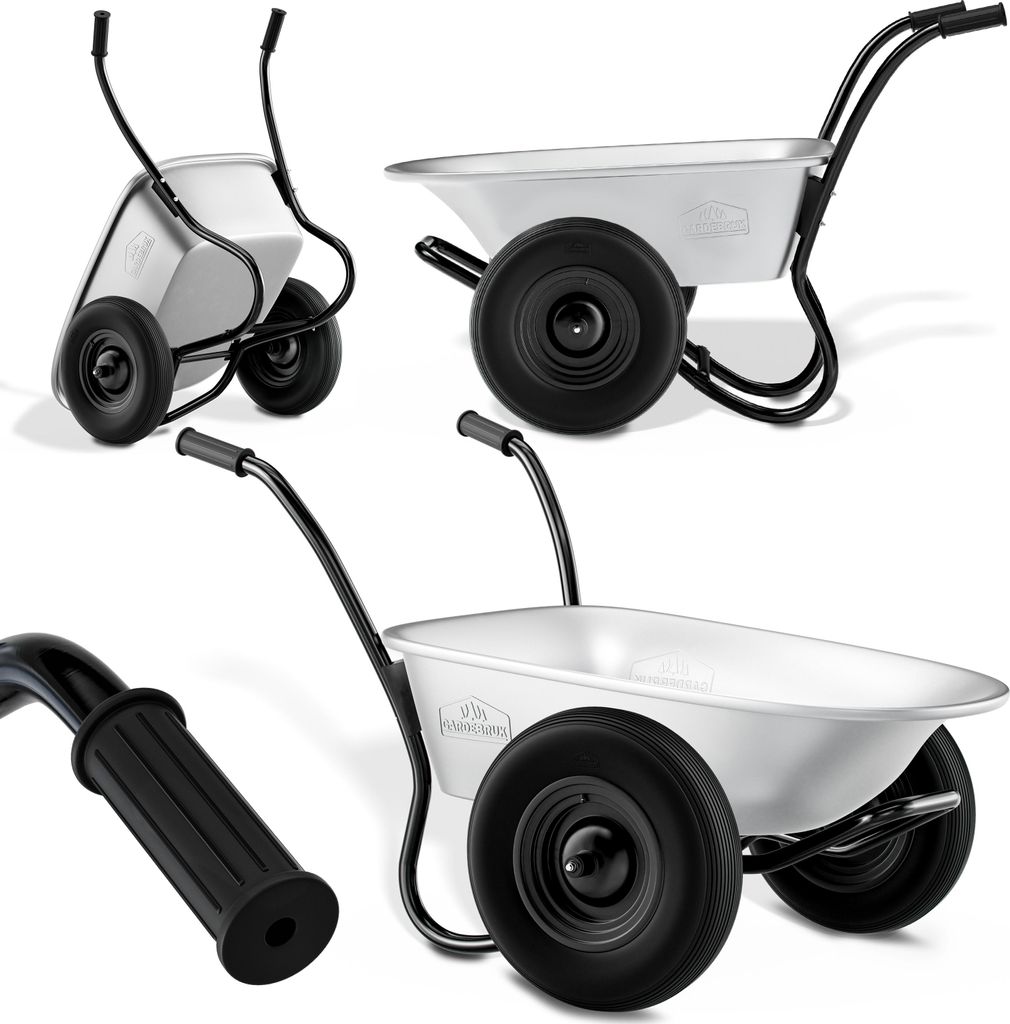 GARDEBRUK® Brouette 2 roues 150 kg 100 L jante acier roue Image du produit 