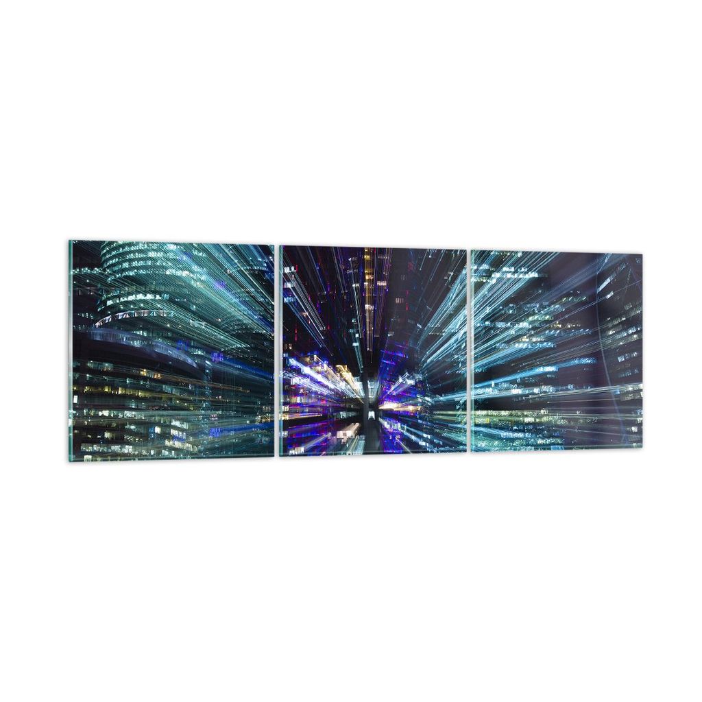 Bilder auf glas - Abstraktion modern - 150x50cm - Glasbilder - Wandbilder - Kunstdruck - zum Aufhängen bereit - Wanddekoration aus Glas - Glas Bil...
