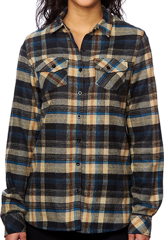 Burnside Ladies´ Woven Plaid Flannel Shirt Produktbild 