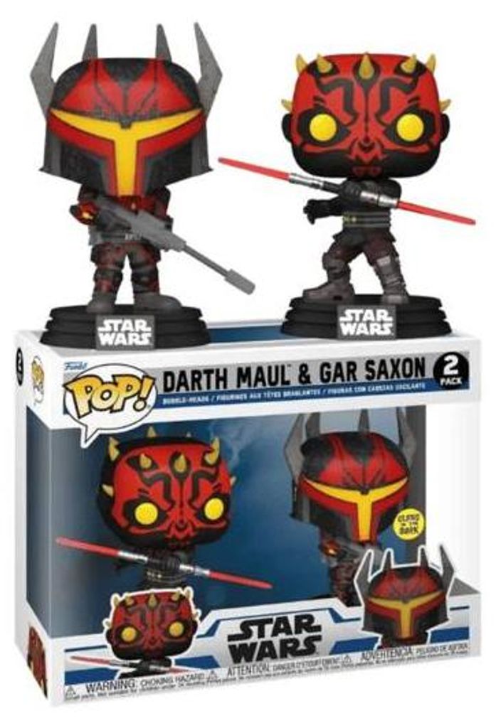 Funko Pop! Star Wars - The Clone Wars - Darth Maul & Gar Saxon Glow-in-the-Dark Exclusive