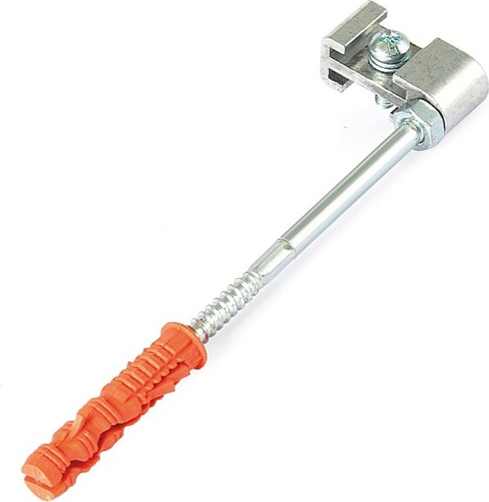 Halter für Sockel + Schraube 120 mm mit Dübel