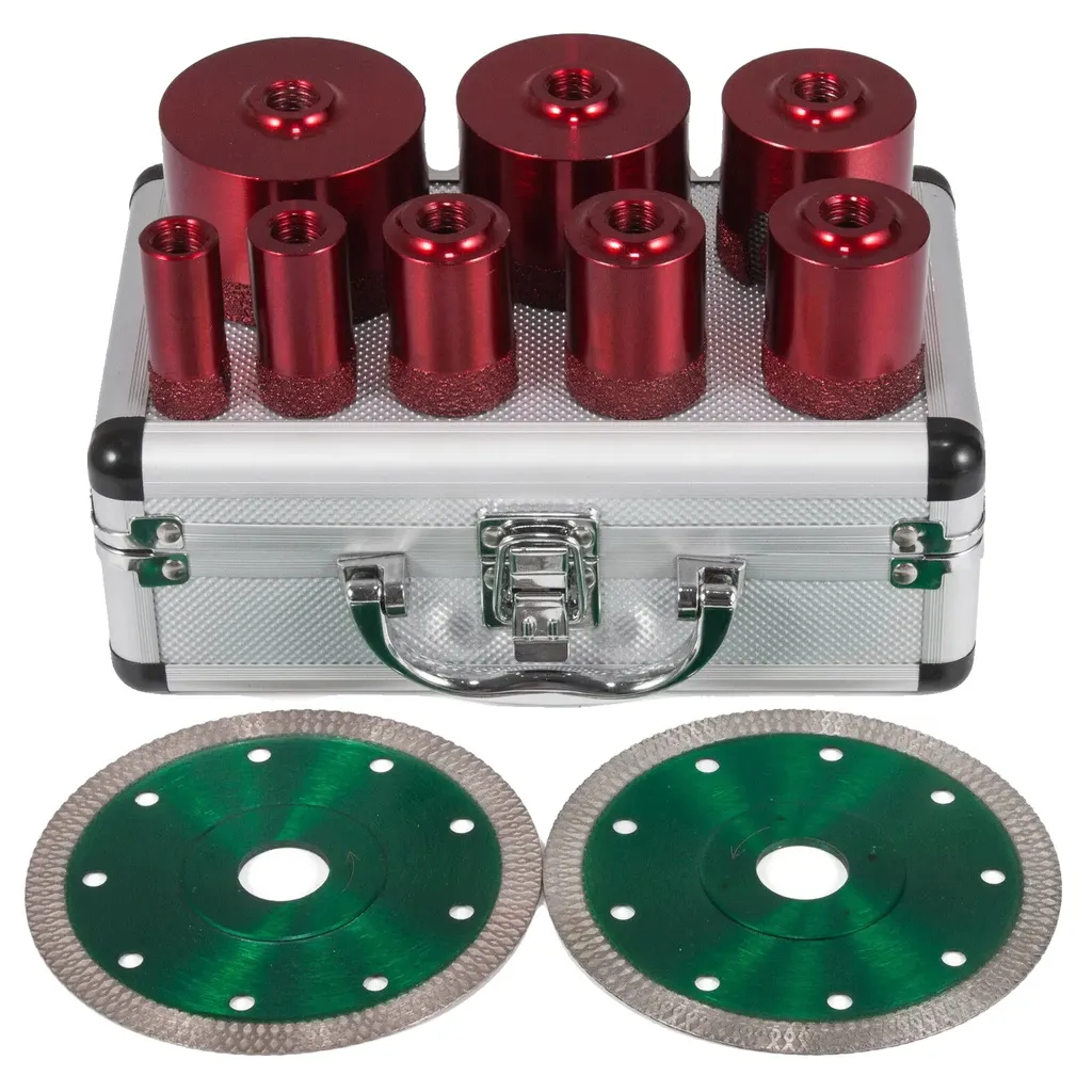 Set Punte Diamantate Professionale M14 20-68mm per Gres e Marmo
