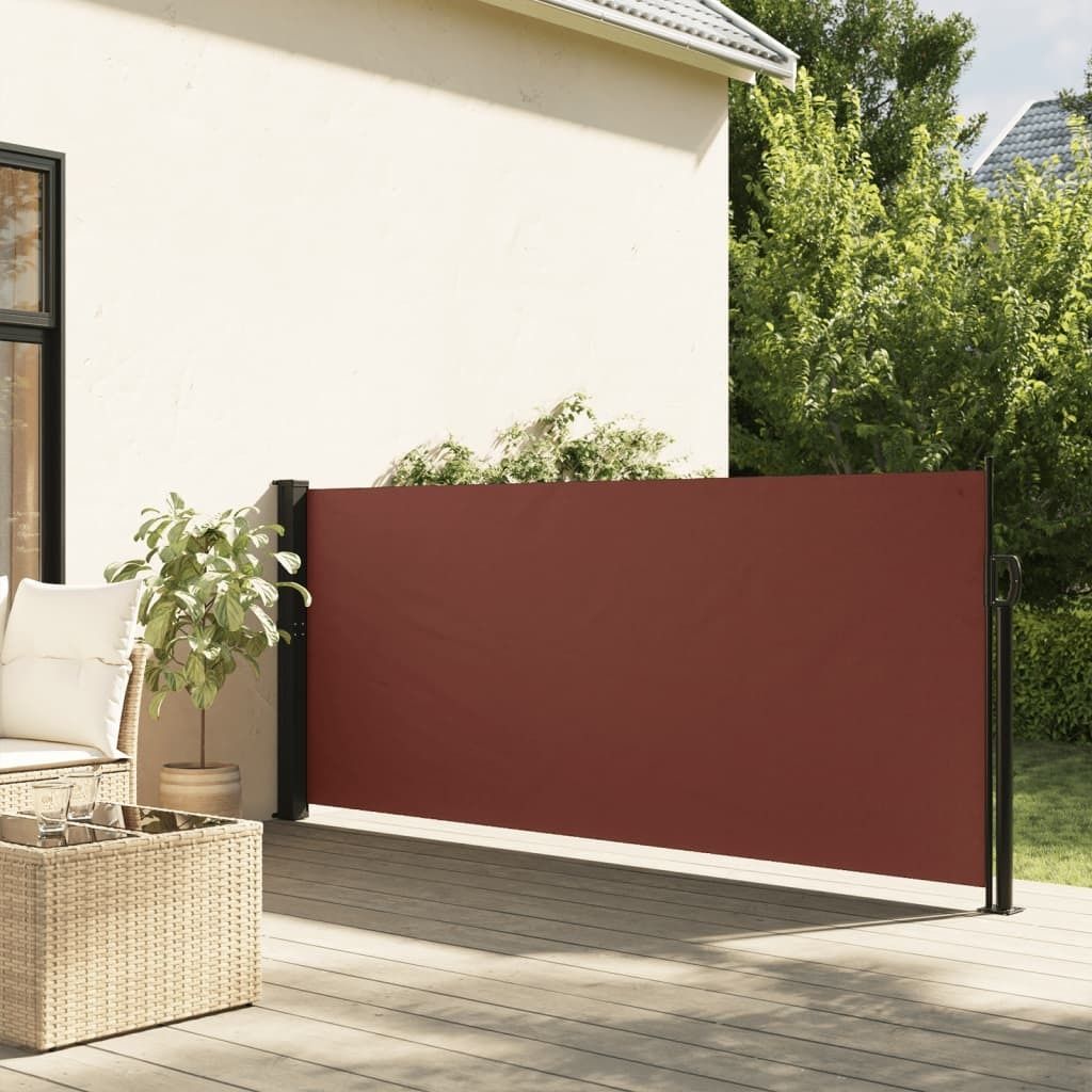 Seitenmarkise Ausziehbar Braun 140x600 cm - Sonnensegel 4004509