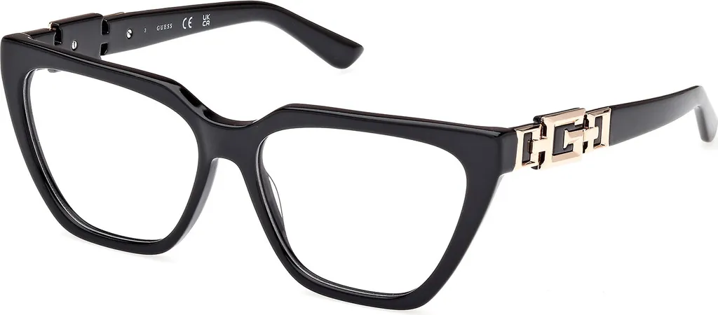Guess GU2985 lunettes de vue noires verres 54mm en acétate haut de gamme
