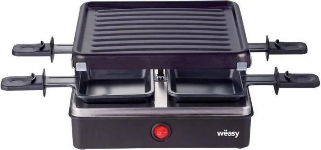 Set Raclette Economico Weasy LUGA40 | Piastra Grill 4 Persone 600W