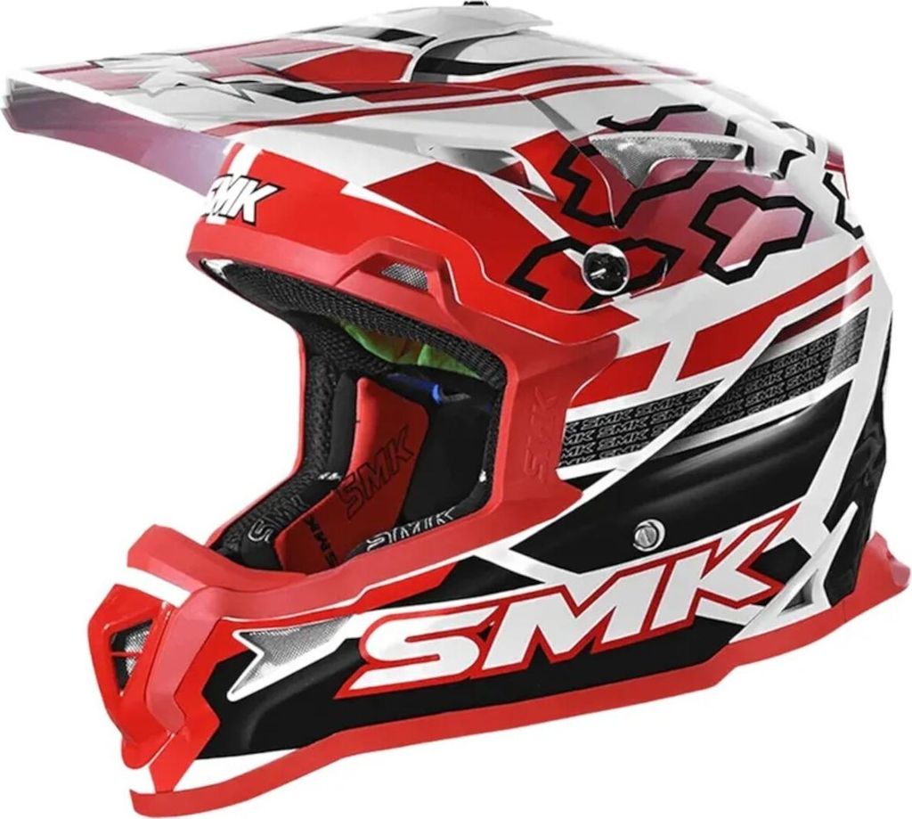 SMK Allterra Tribou N Motocross Helm, rot/weiß, 2XL (62)