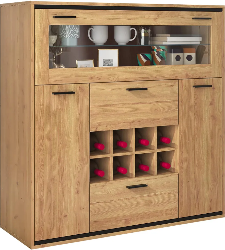 Sideboard Gain de Place pour Ranger vos Bouteilles et Verres avec Style