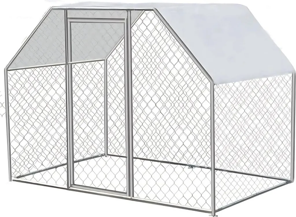 Volière Extérieure en Acier 4x3x2m - Enclos pour Poules et Canards