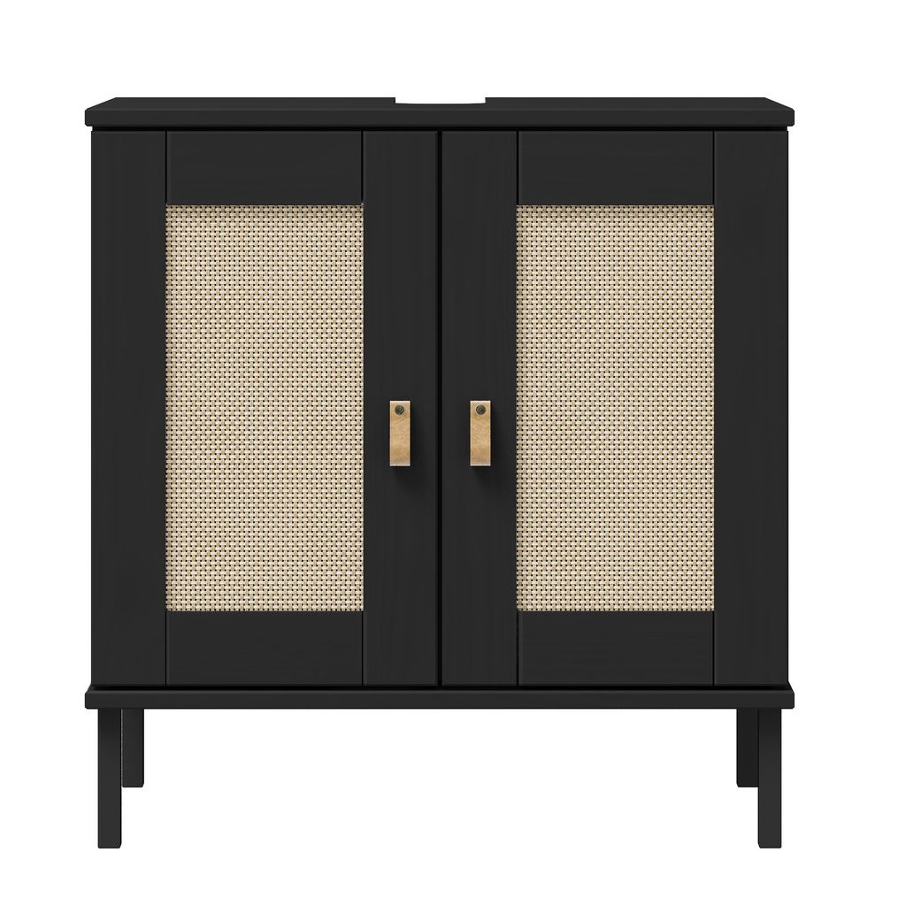 Woodroom Waschbeckenunterschrank Kiefer massiv lackiert 62x65x40 cm