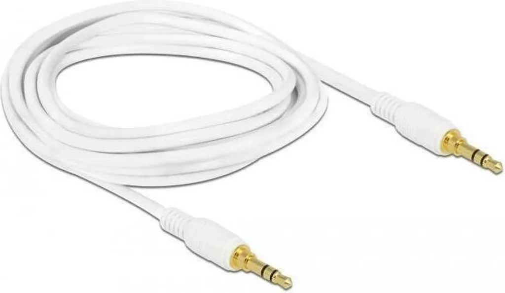 DeLOCK 85550 Cavo audio con jack da 3,5 mm e spina a 3 pin da 2 m, bianco
