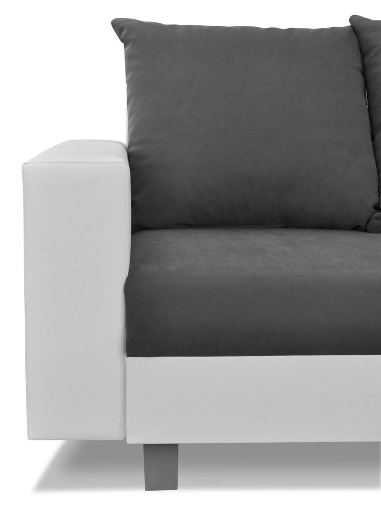 Wohnlandschaft Ecksofa L-Form Sofa Design Couch Textil Polster Kunstleder