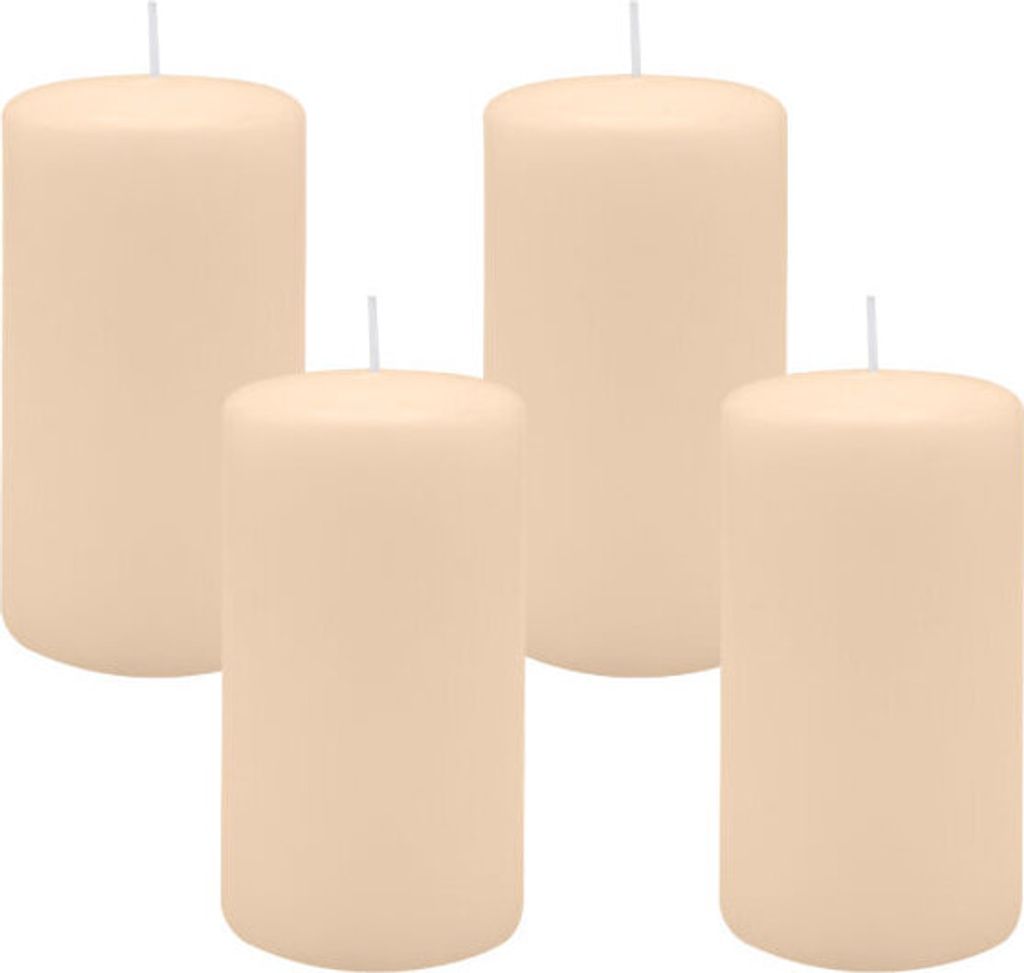 4er Set Adventskranzkerzen Champagner Ø 70 x 130 mm