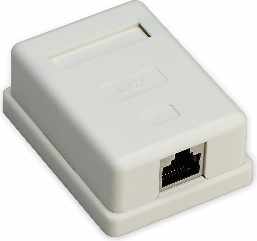 Goobay 1-port RJ45 Anschlussdose, CAT 6, STP - geschirmt