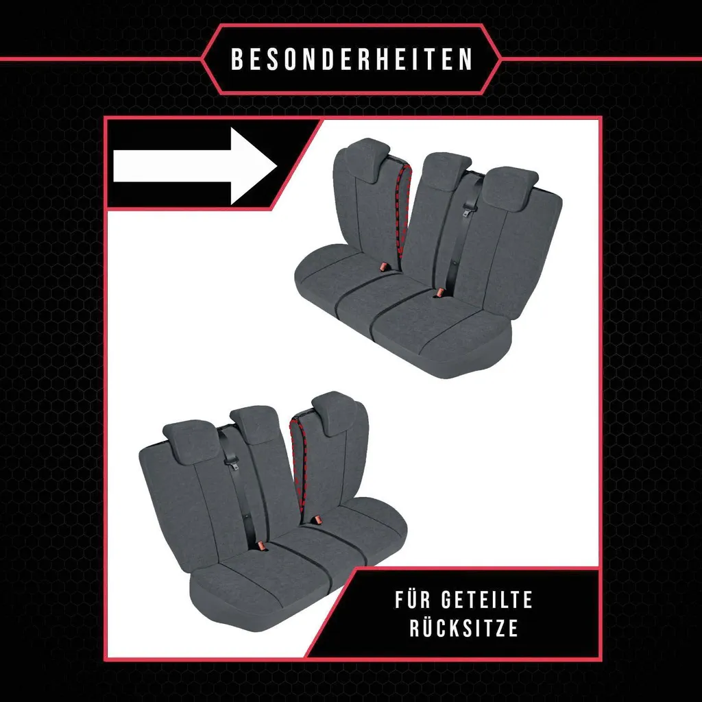 Coprisedili auto Set coprisedili auto grigio per VW Bora - 6