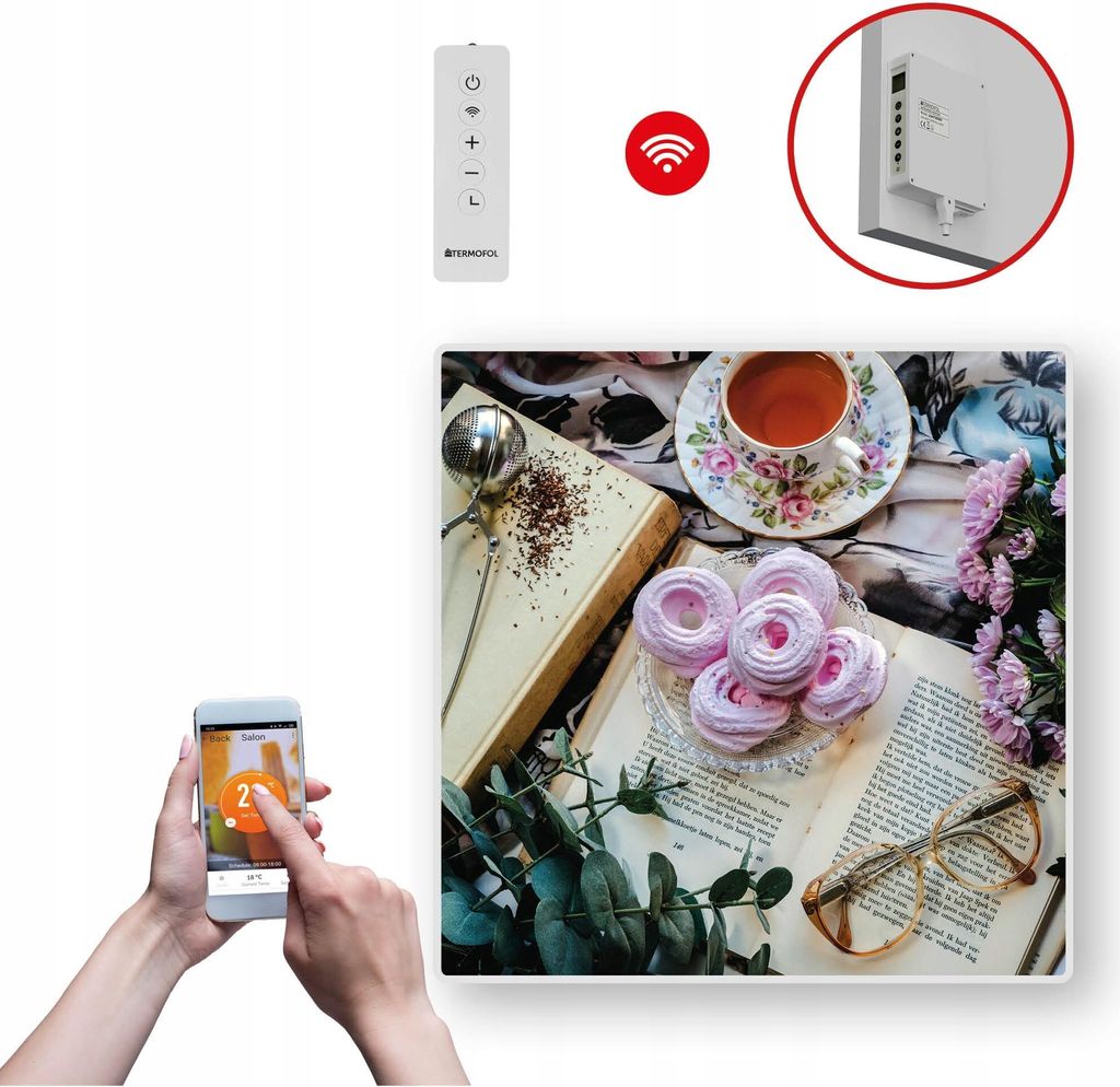 Termofol TF-SWT Infrarot Wandheizung - Wandheizung Elektrisch - Dessert - 350W - 60x60 cm