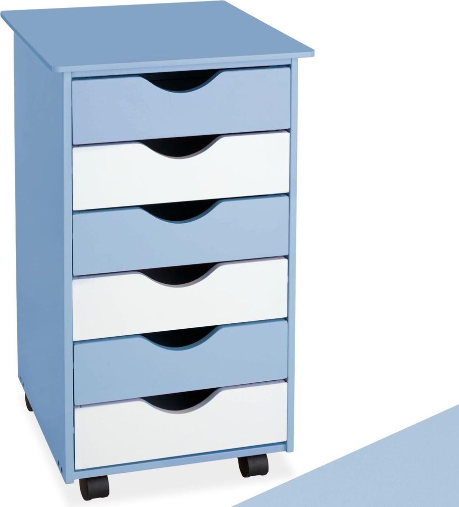 tectake® Rollcontainer aus Holz einfache Montage, 36 x 40 x Produktbild 