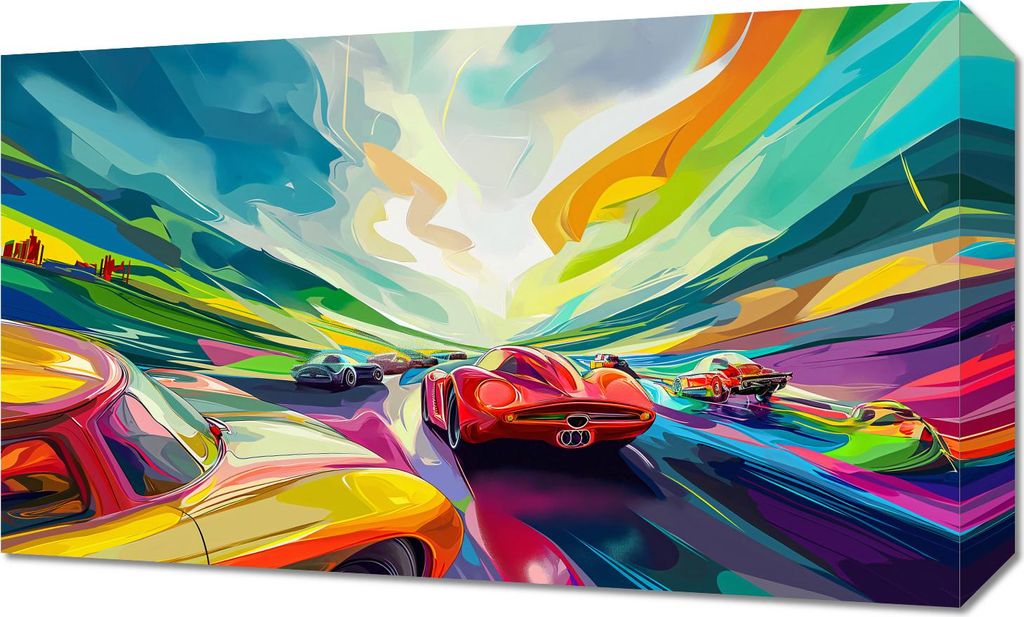 Bild 50x30cm Rennen Bei Farben