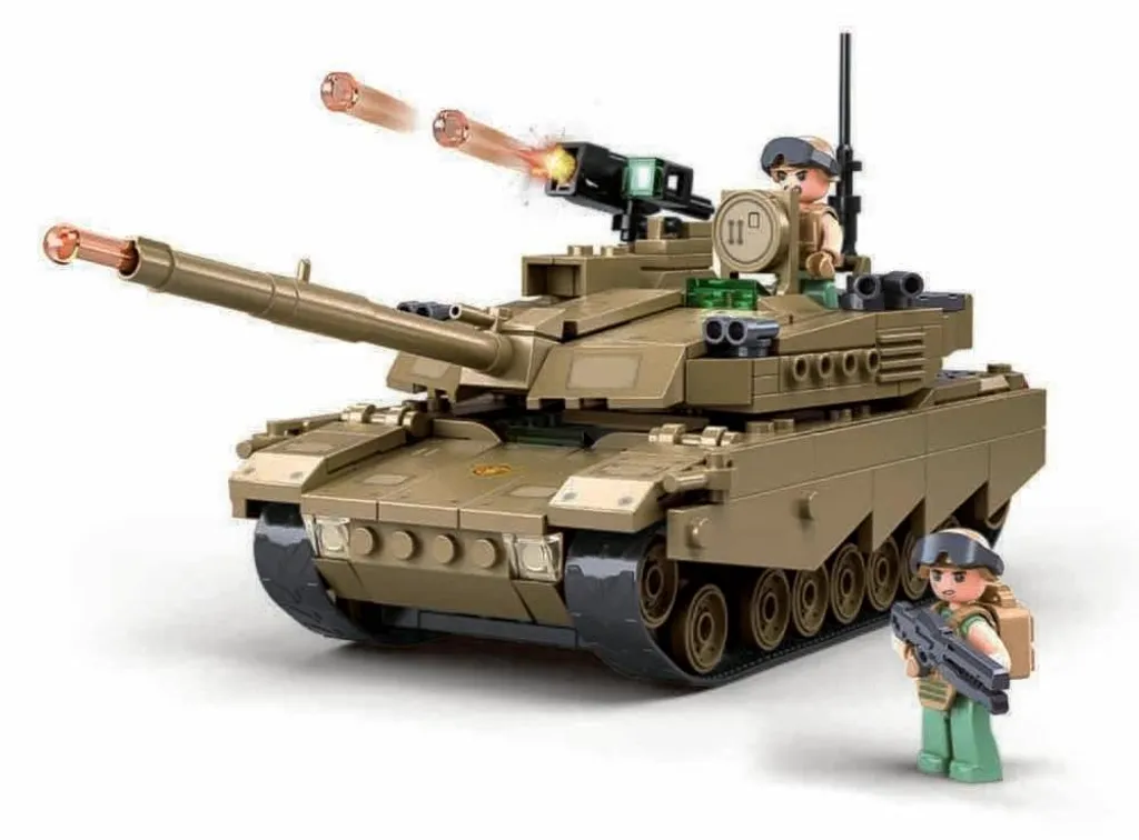 Tank Sluban M38-B1256 avec Chenilles Mobiles et Tourelle Pivotante 360°