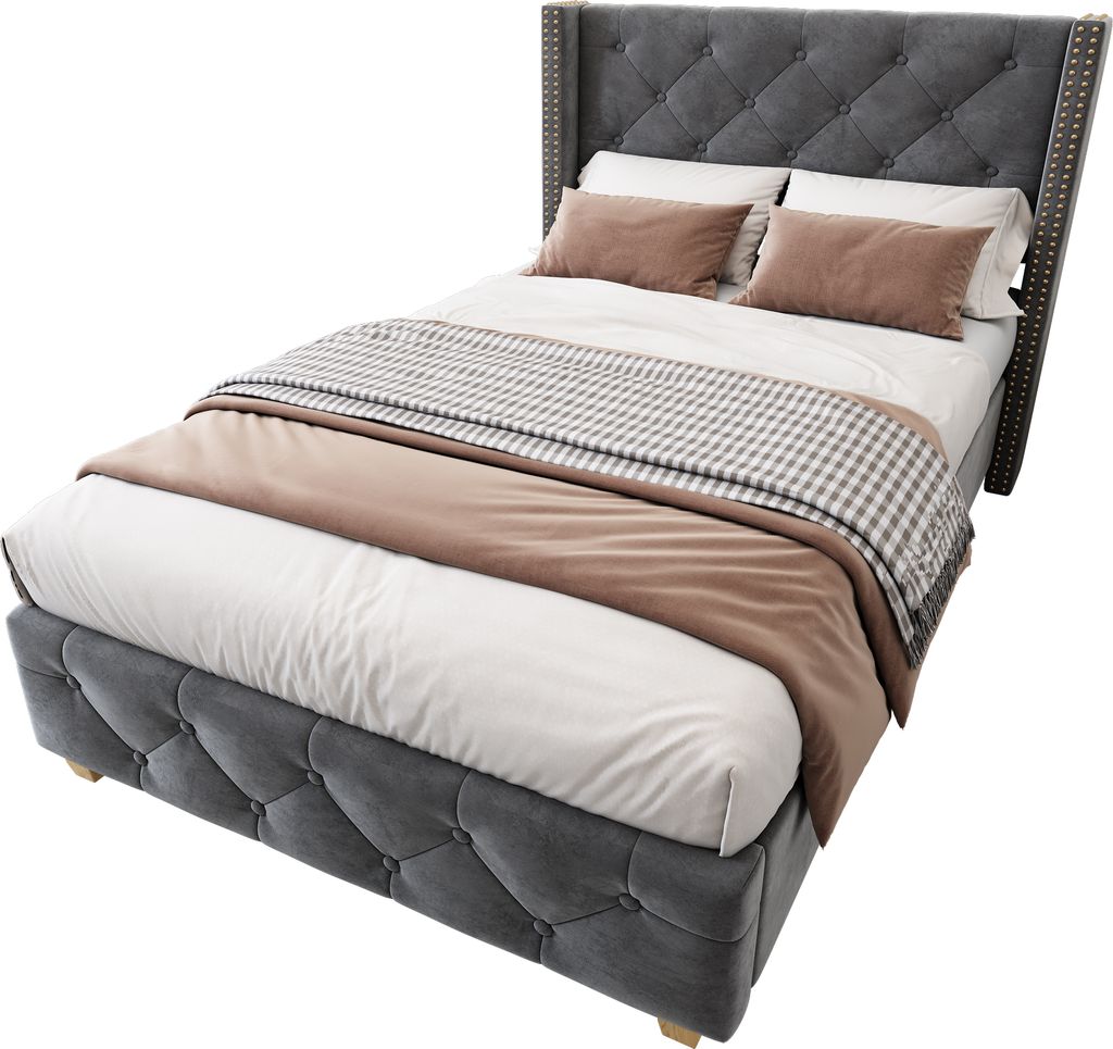 okwish Čalouněná postel jednolůžko 90×200 cm s roštem a Obrázek produktu 6