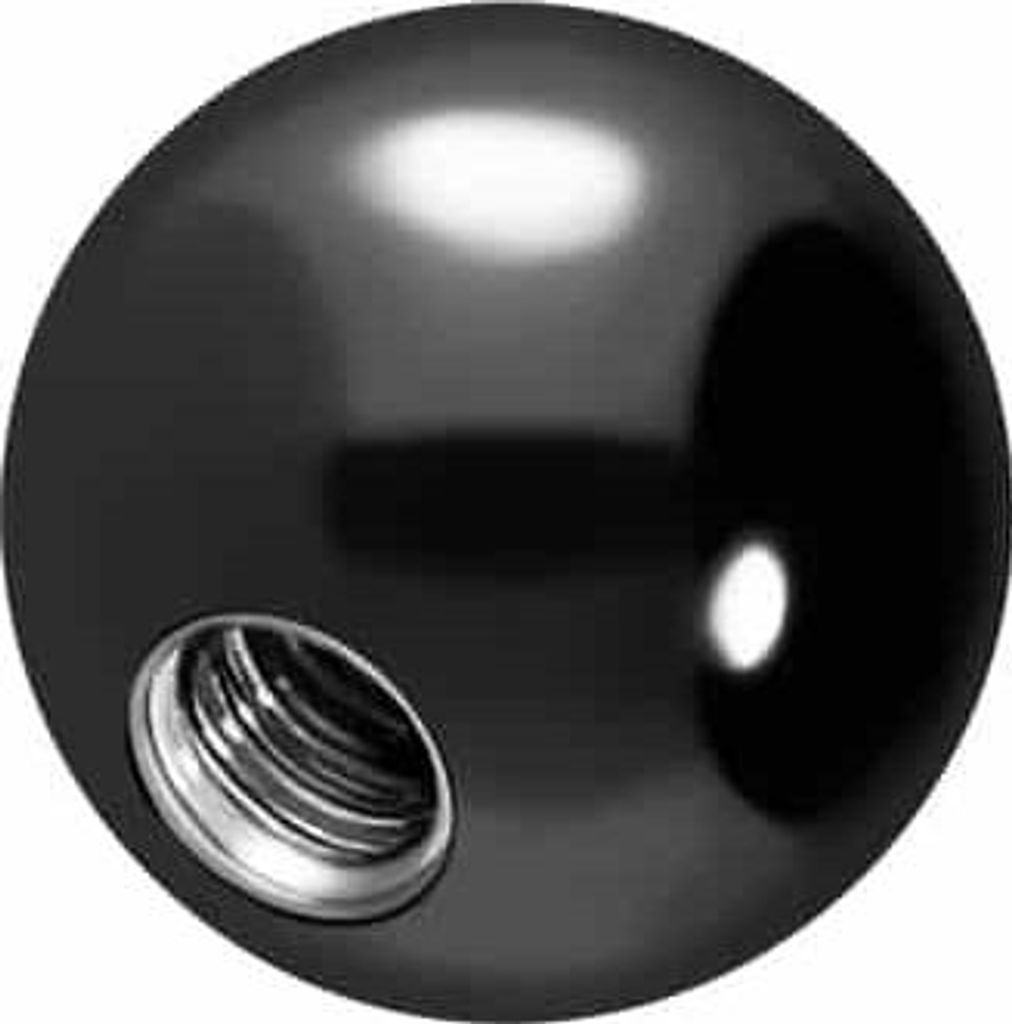 Titan Schraubkugel Schwarz Gewinde: 1,2mm | Kugelgröße: 2mm