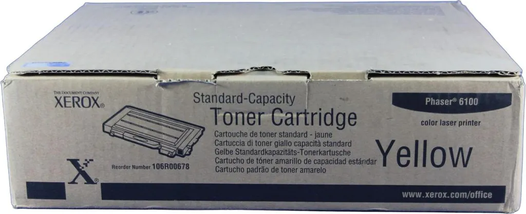 Toner Jaune pour Imprimante Xerox Phaser 6100 - Référence 106R00678