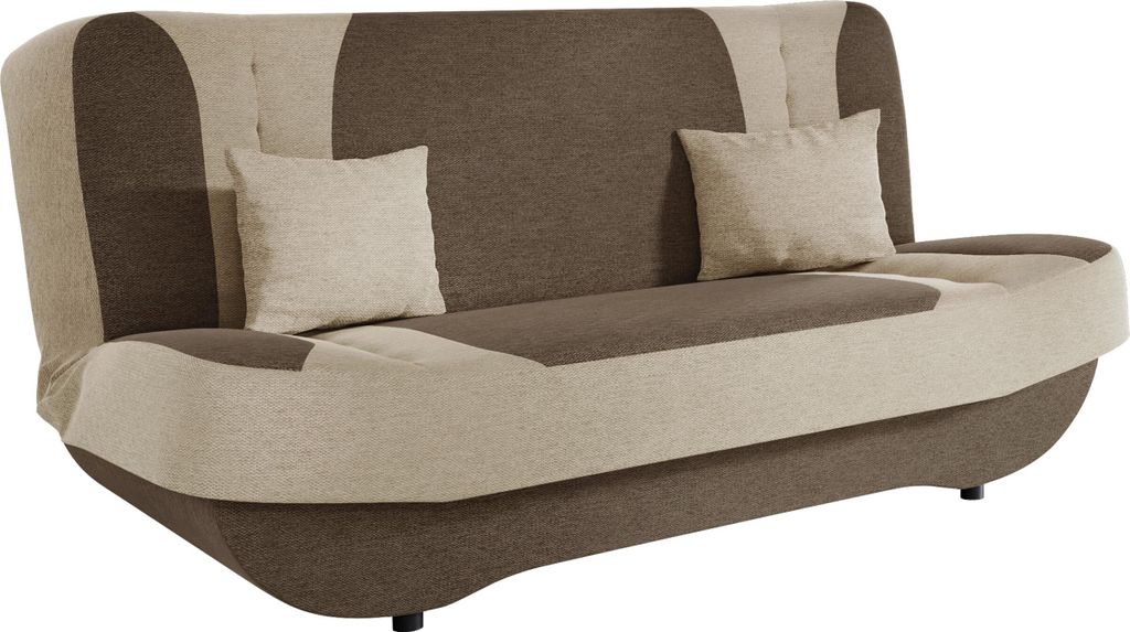MIRJAN24 Sofa Pinto mit Bettkasten und Schlaffunktion, Schlafsofa, Couch vom Hersteller (Farbe: Matana 17 + Matana 19)
