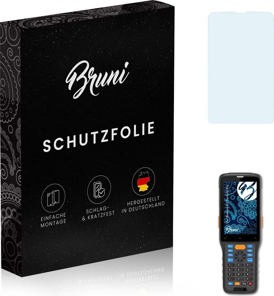 Bruni Basics-Clear 2x Schutzfolie kompatibel mit Newland N7 Cachalot Pro Folie