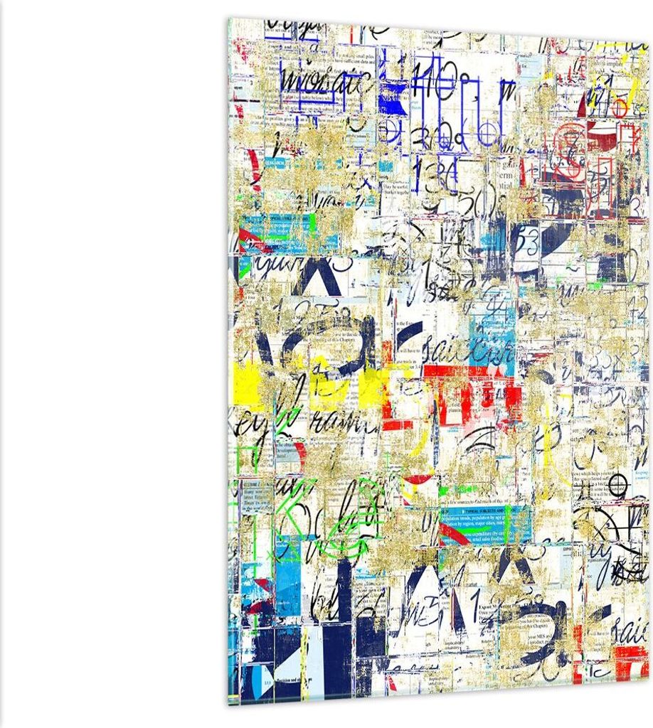 Bilder auf glas - Einteilig - Straße Graffiti Wand Wandmalerei - 80x120cm - Glasbilder - Wandbilder - Bilder - Wanddekoration aus Glas - Glas Bild...