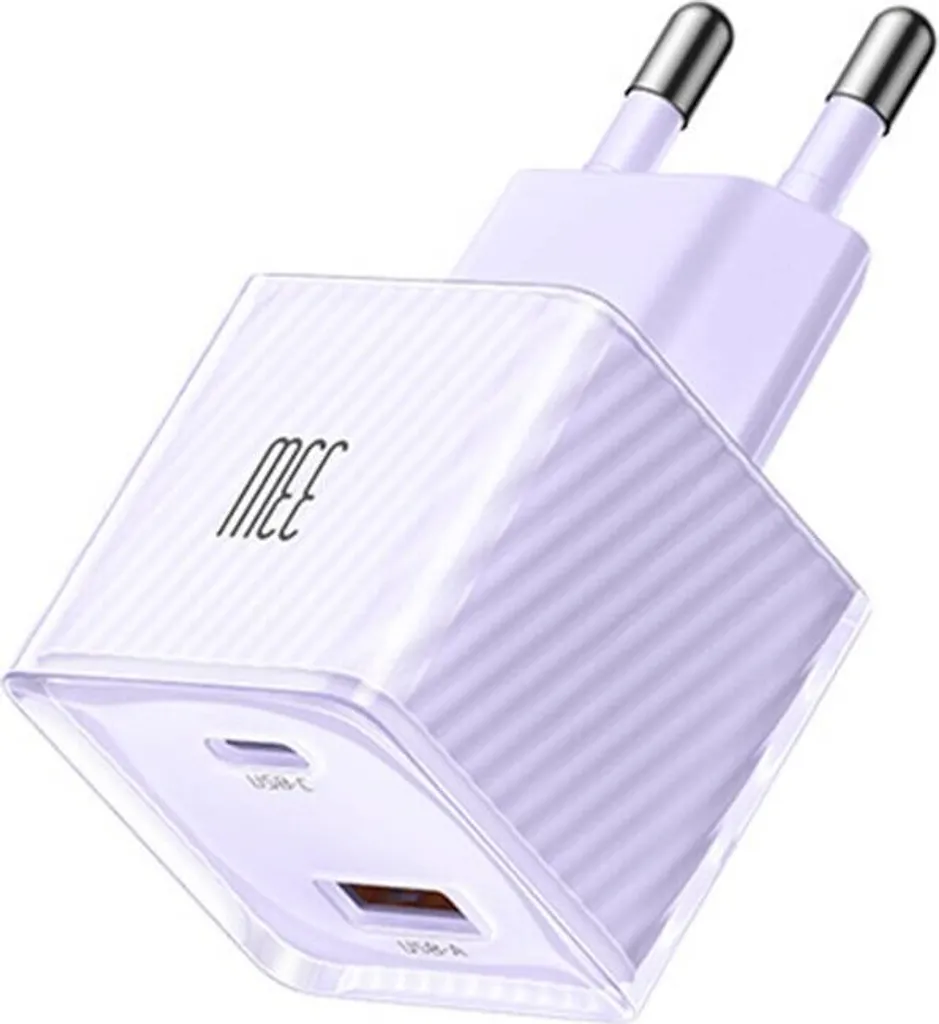 Chargeur de Voyage Rapide 33W pour iPhone et Android, Double USB Violet - 18