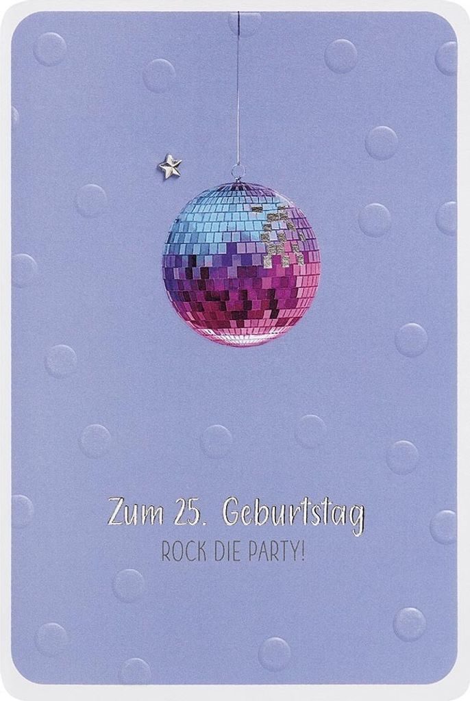 25 Geburtstag Finest Collection Karte mit Briefumschlag plastikfrei u