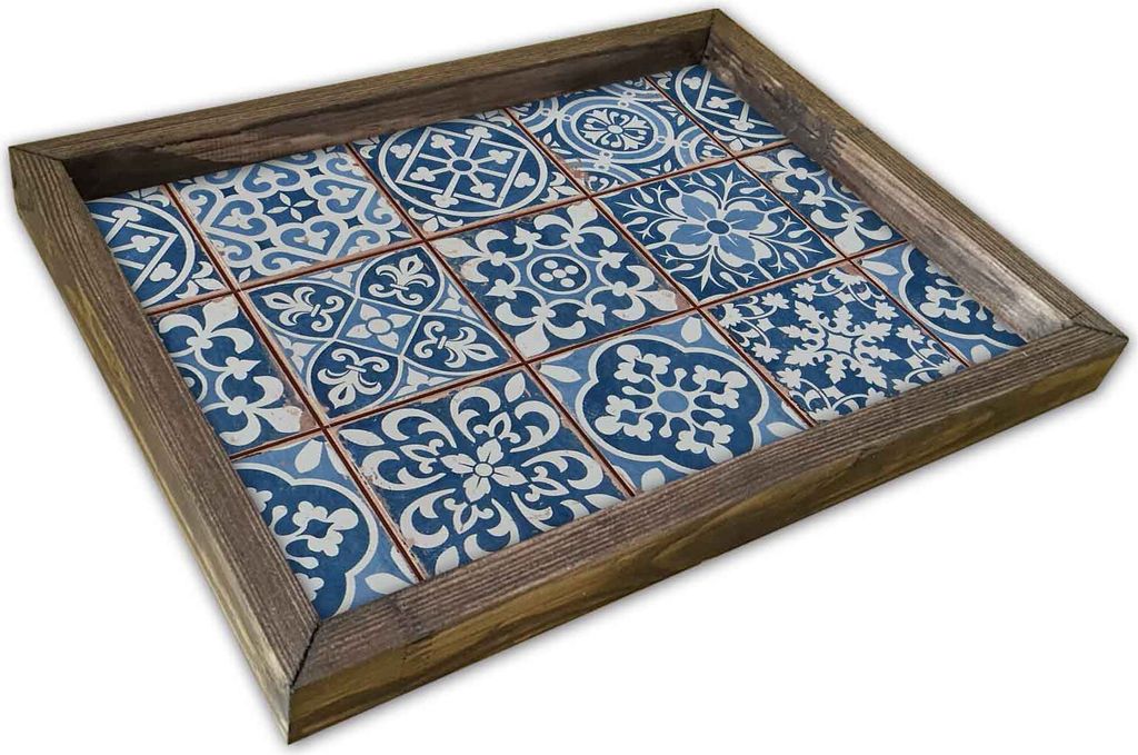 Evila Originals, AT- TRX0213, Bunt, Serviertabletts, Gemälde: 100% MDF (Dicke: 2