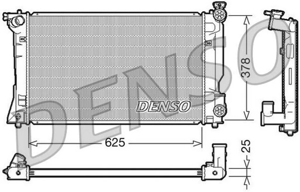 Radiateur Moteur DENSO DRM50035 pour Toyota Avensis T25 OE 164000H180