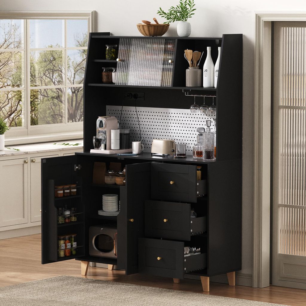 Flieks Küche Hochschrank mit Ladefunktion, Küchenbuffet Produktbild 