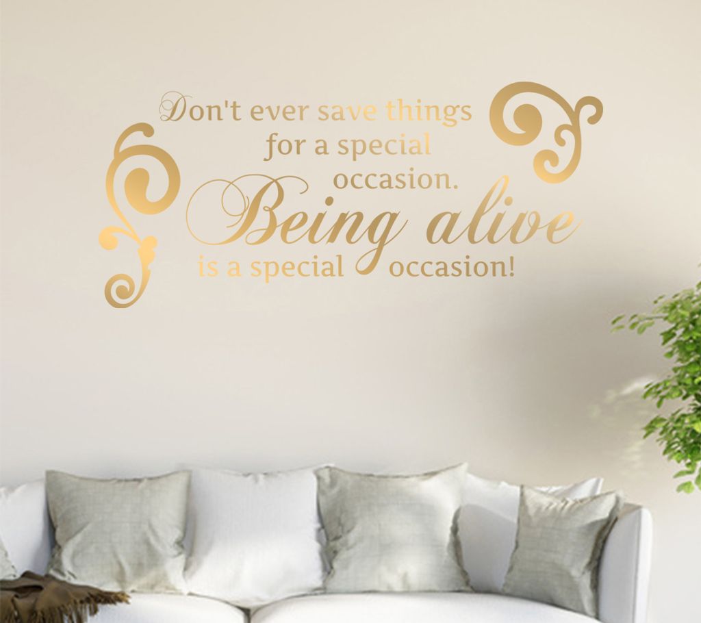 Don't ever save... Wandtattoo in 6 Größen - Wandaufkleber Wall Sticker - Dekoration, Küche, Wohnzimmer, Schlafzimmer, Badezimmer